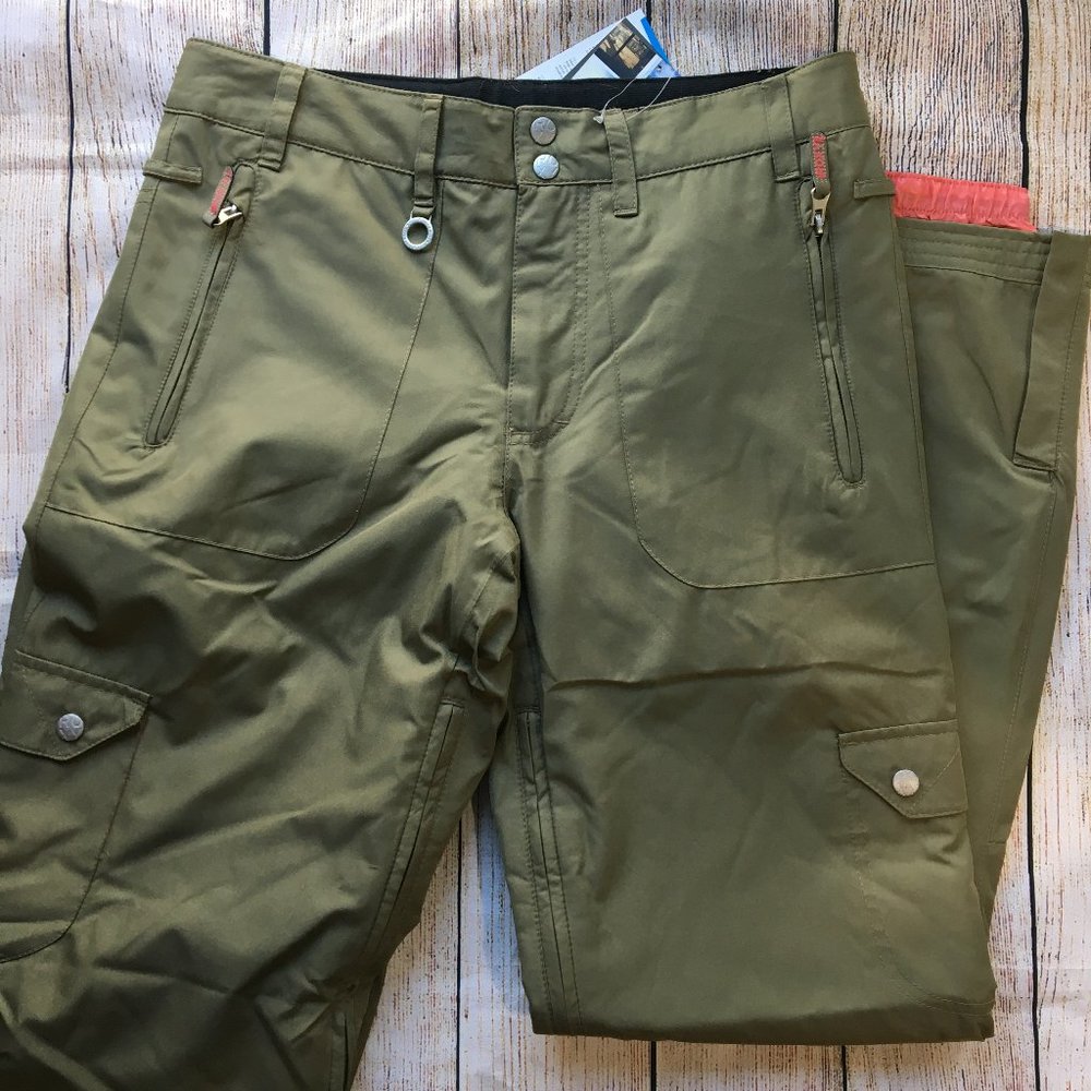 Roxy Snowboard Army Green SnowPants size Small - Picture 3 of 9